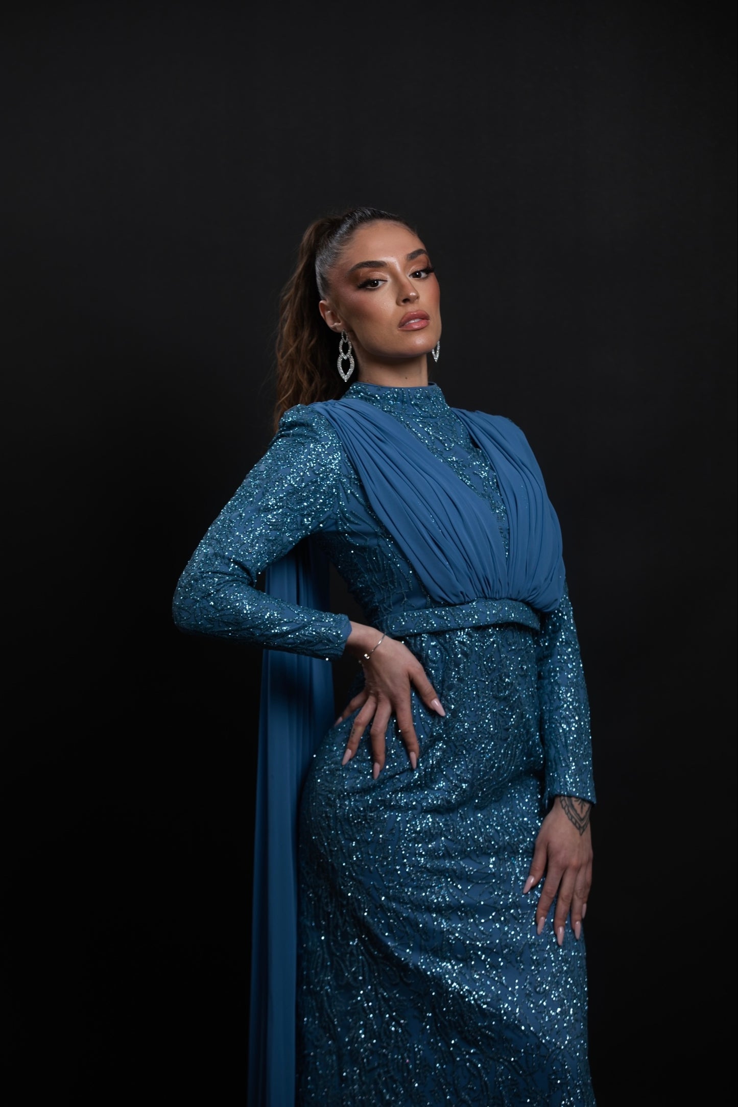 Vestido Reina del Cielo – Azul Medianoche