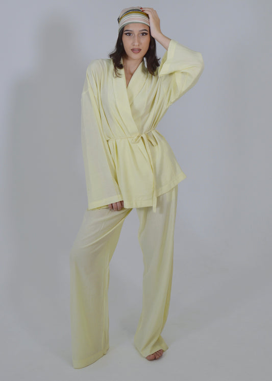 Conjunto Amarillo de Lino