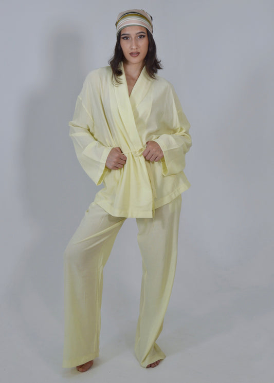 Conjunto Amarillo de Lino